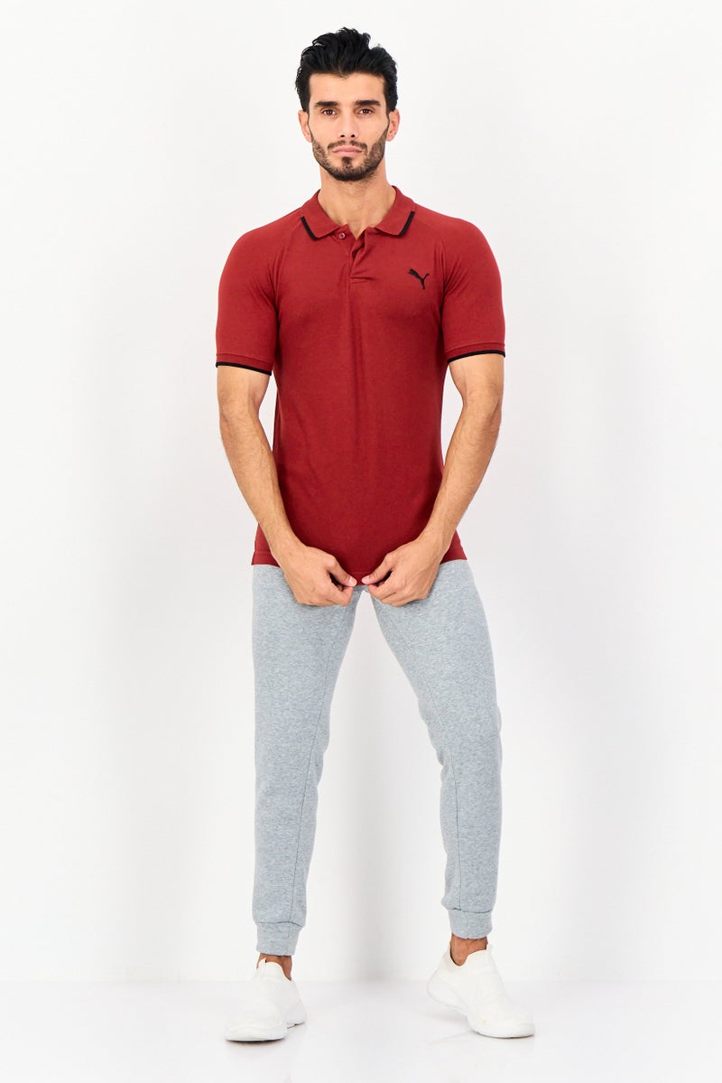 PUMA Men Slim Fit Short Sleeves Outdoor Polo Shirt, Maroon - Image 4